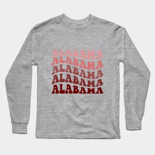 University of Alabama retro wave font Long Sleeve T-Shirt